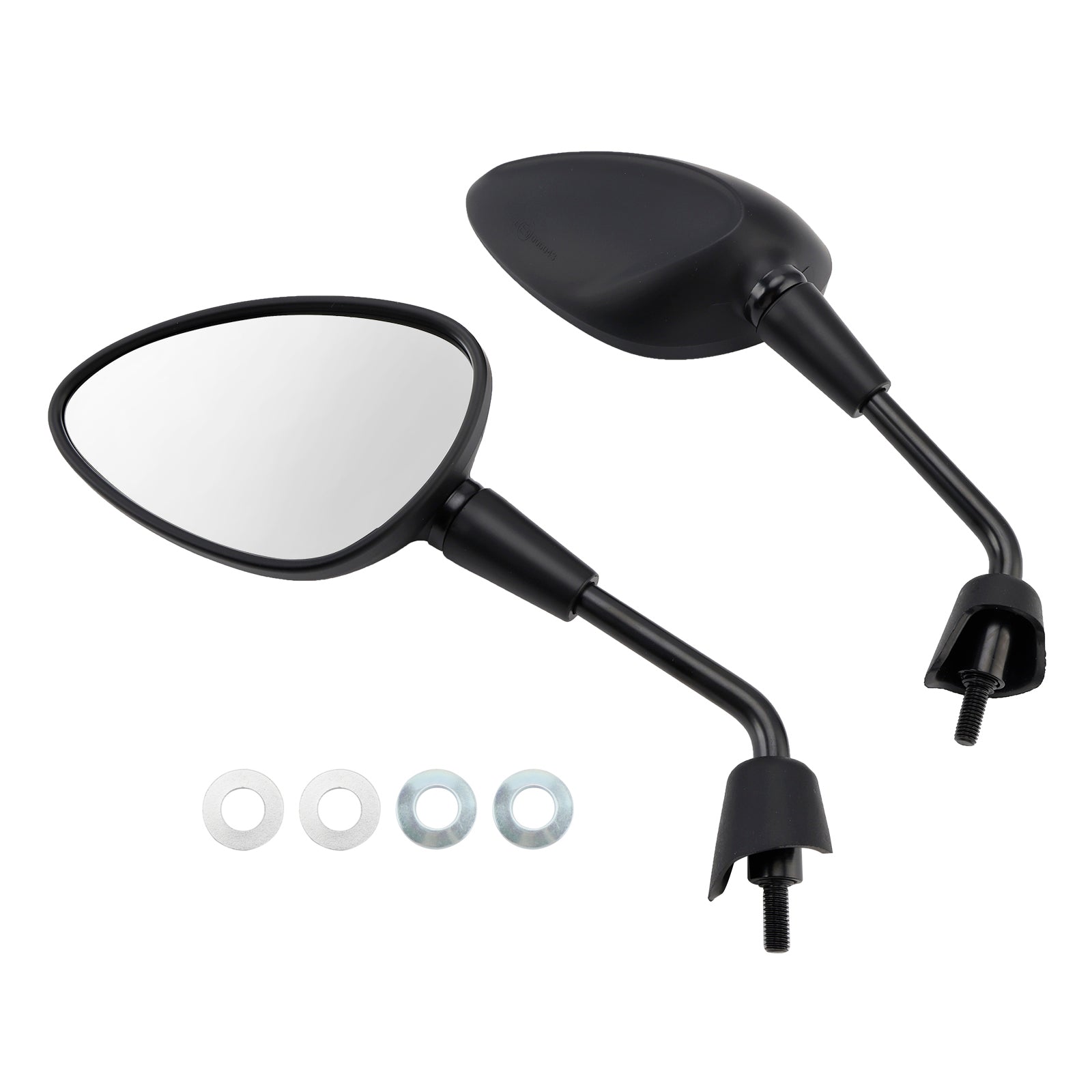 Universal M8 Square Mirror Set – Left & Right – Fits Scooter, Quad, ATV