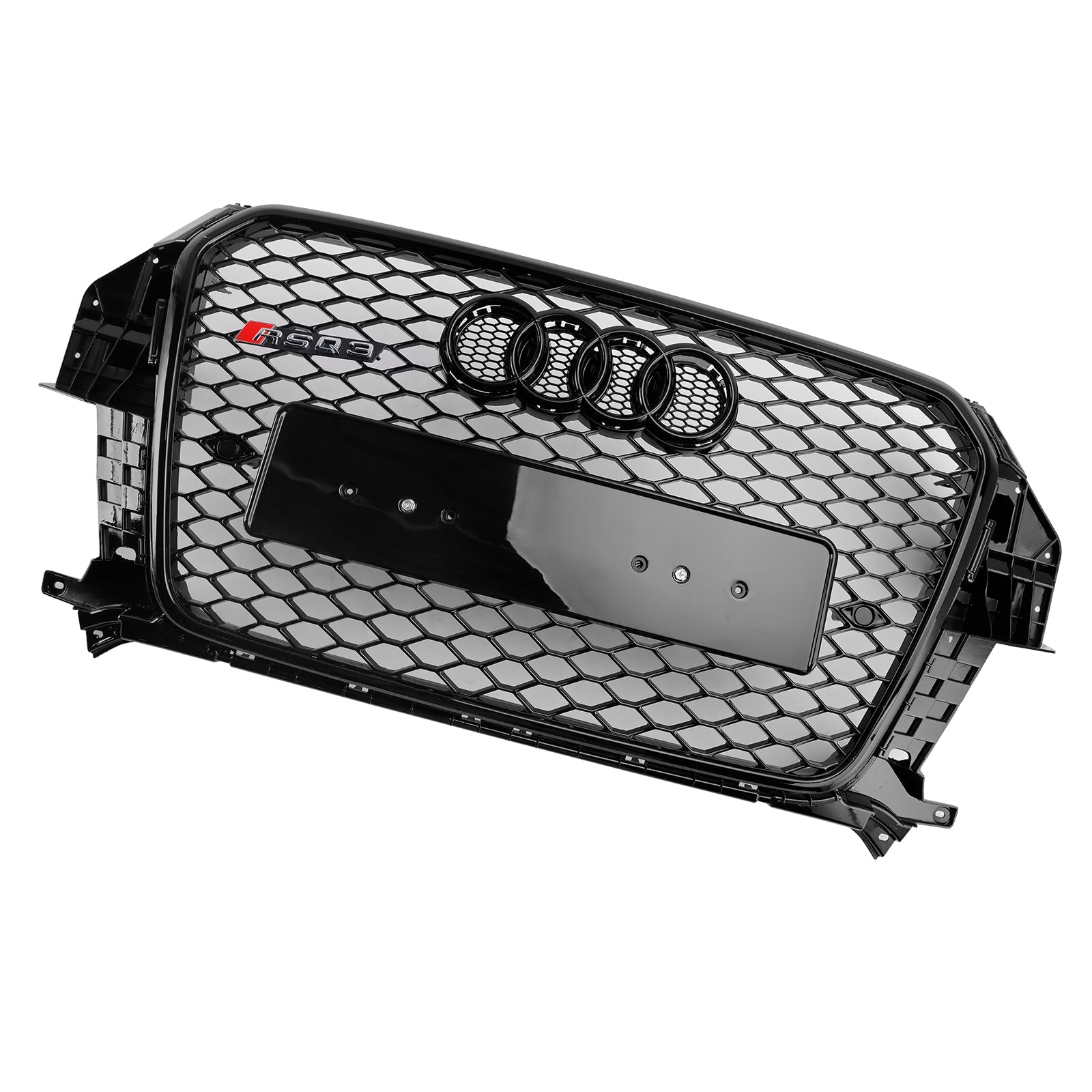 20112015 Audi Q3 RSQ3 Style glänzend schwarzer Frontgrill mit Wabengi