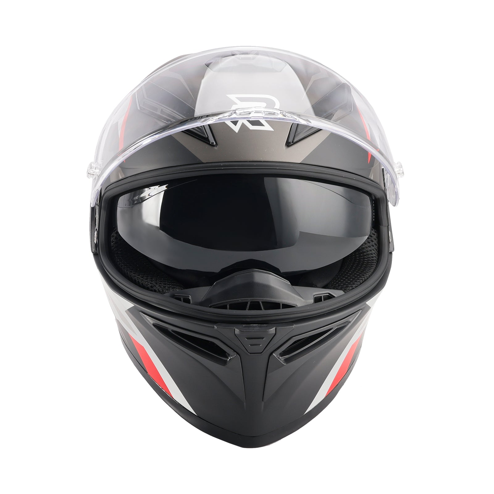 DOT Motorrad Integralhelm - Vollvisierhelm Mit 4 Linsen Matt Schwarz