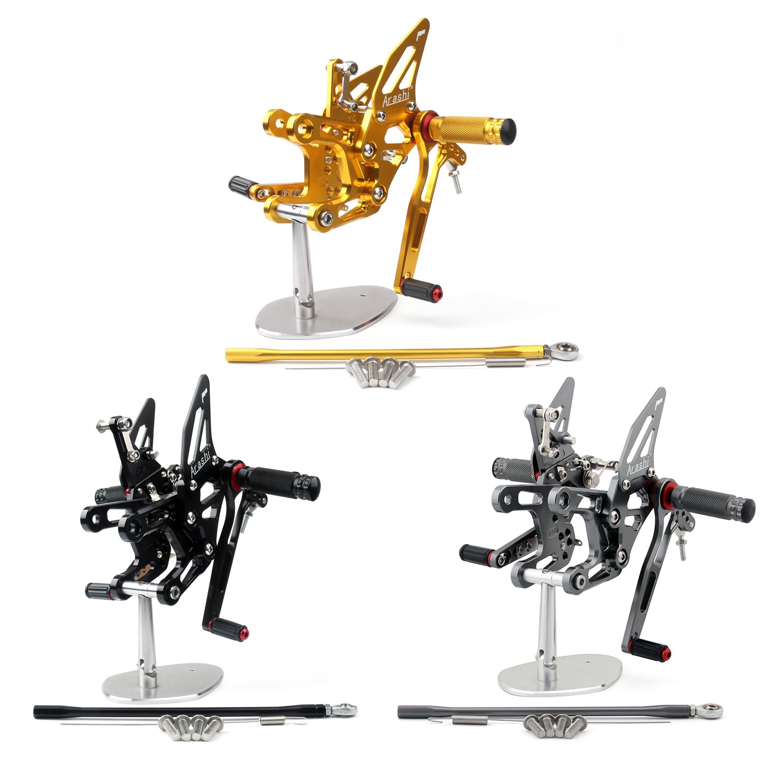 Zestaw tylny zestaw podnóżków regulowany dla Kawasaki ZX10R