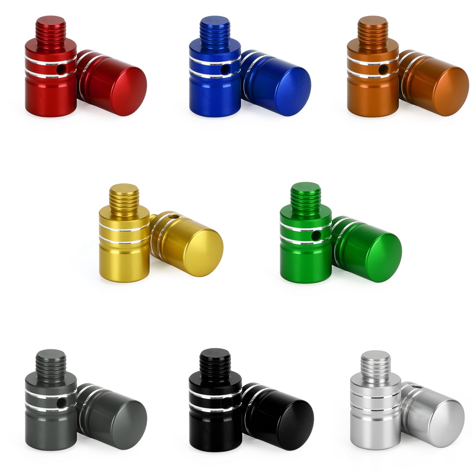 M10 Motorrad Spiegel Stopfen - CNC Aluminium Abdeckungen 2er-Set