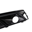 2016-2019 Audi A4 B9 S4 Rejilla de luz antiniebla para parachoques delantero negro de 2 piezas