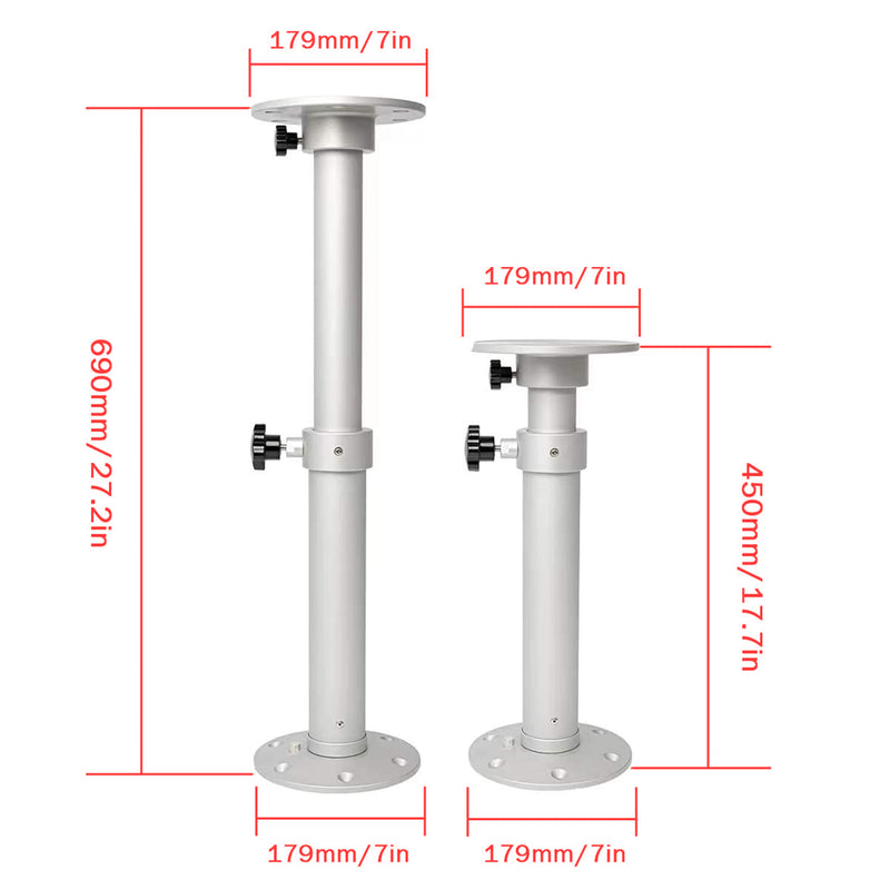 Patas de aluminio para muebles, Base para patas de mesa, caravana, barco marino, RV