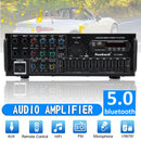 Bluetooth 5.0 HiFi Sunbuck 2000W Stereo Leistungsverstärker Karaoke FM USB SD AUX
