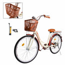 7 Speed ​​​​26" Spoke Wheel Cruiser Bicycle Naisten Polkupyörän Tyttöjen City Bike Cream