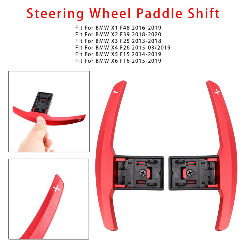 Schaltwippenverlängerung für BMW F-Serie F30 F31 F32 F10 X3 X5 Aluminium Rot