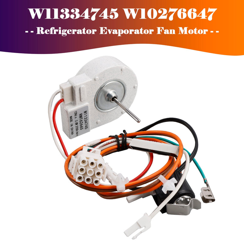 W11334745  W10276647 Jääkaapin höyrystimen tuulettimen moottori Maytag Amanalle IKEA