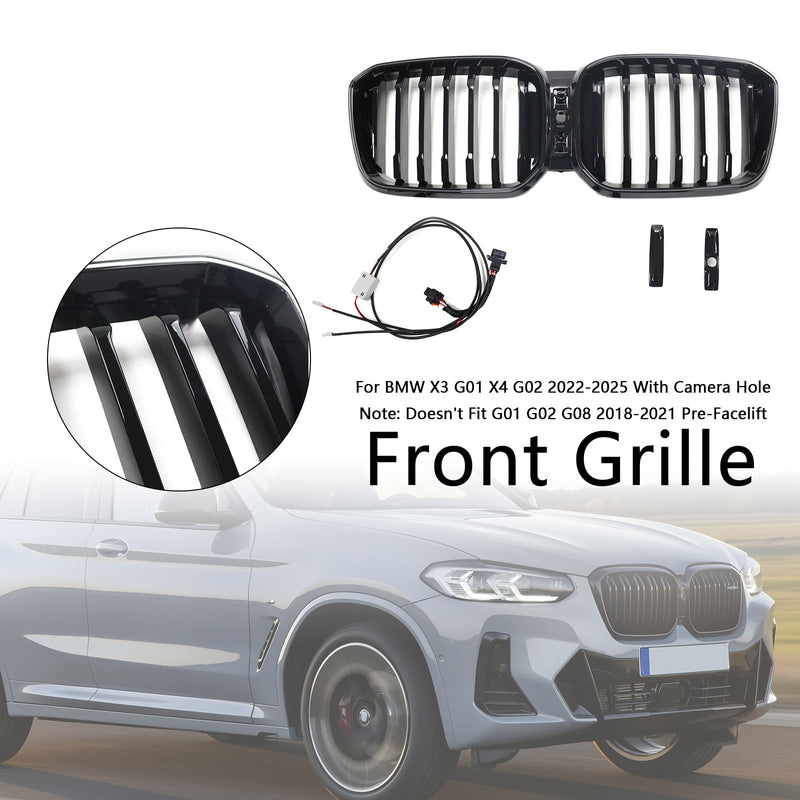 2022-2025 BMW X3 G01 X4 G02 Glans sort renal grill