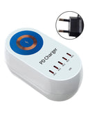 140W PD Multi-Port-Ladegerät Magnetisches kabelloses Schnellladen PD100W Laptop-Handy-Ladegerät EU-Stecker