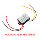 Modul til bilforsyningsmodulet DC-DC Konverter 12/24V trin nedenfor til 5V 10A 25W