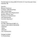 1987–1990 Chevy GMC 350 5,7 l LKW Silverado Tahoe Suburban TBI Drosselklappengehäuse