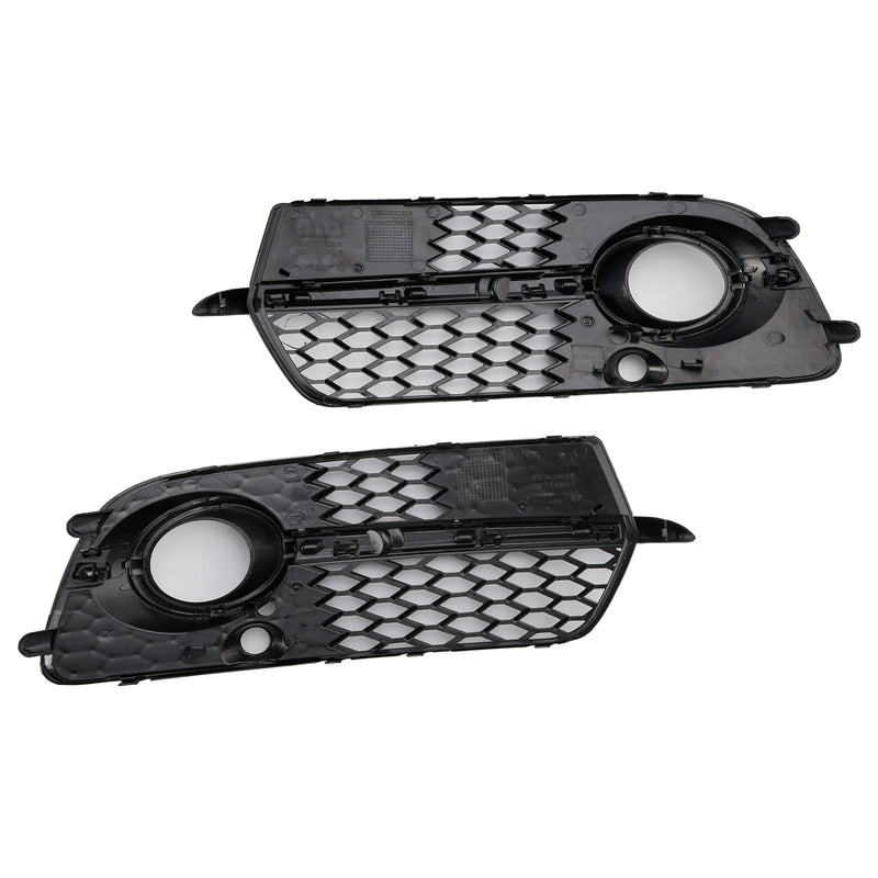 Frontstoßstange Nebelscheinwerfer Grill Grille Fit Audi Q5 S-Line SQ5 2013-2017 Schwarz