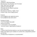 2018–2019 BMW X3 G01 G08 X4 G02 1 Stück LED Nebelscheinwerfer vorne rechts 63177412528