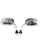 Paar verchromte Spiegel, links und rechts, 10 mm, für Motorrad-Chopper