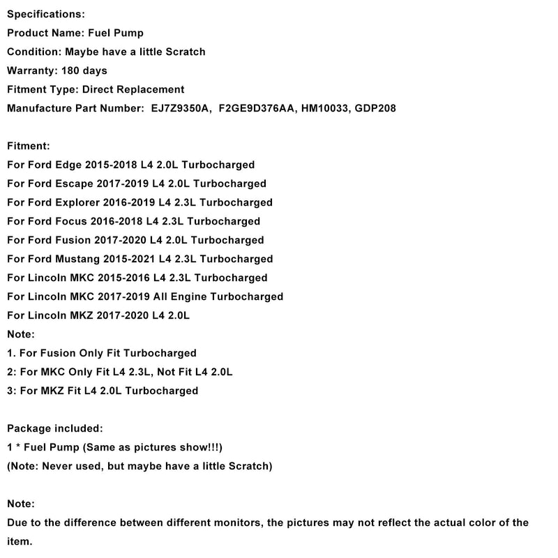 Hochdruck-Kraftstoffpumpe für Ford Mustang Escape Explorer Edge Fusion