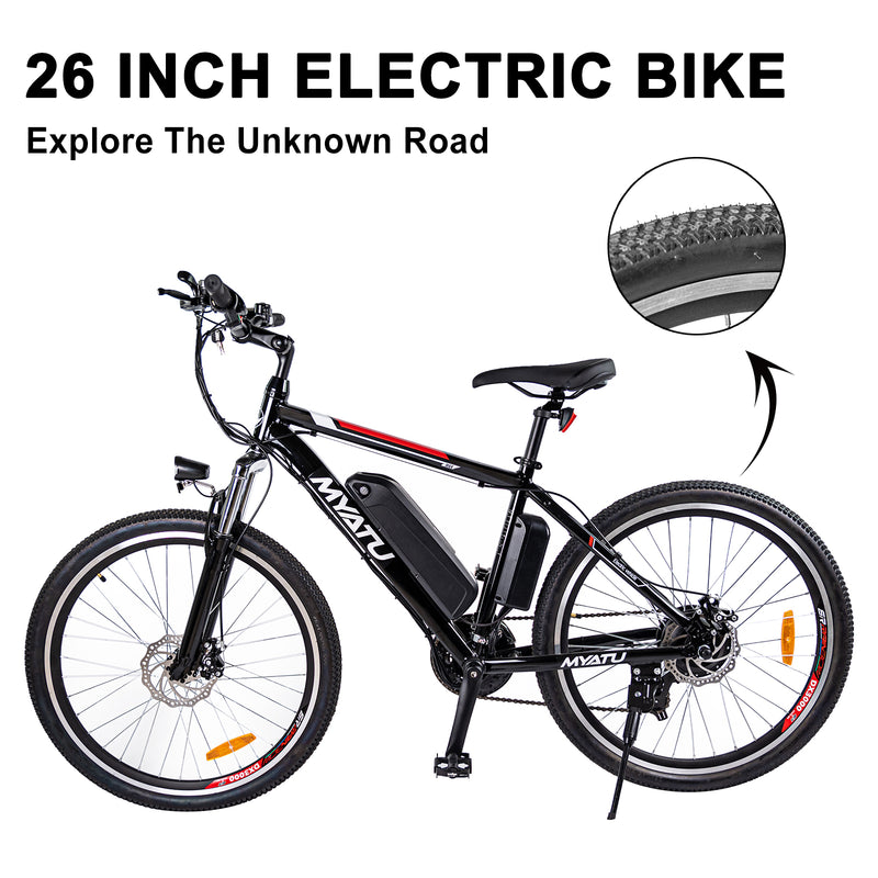 26" 36V 12,5AH 250W 21-växlad mountainbike elcykel aluminium