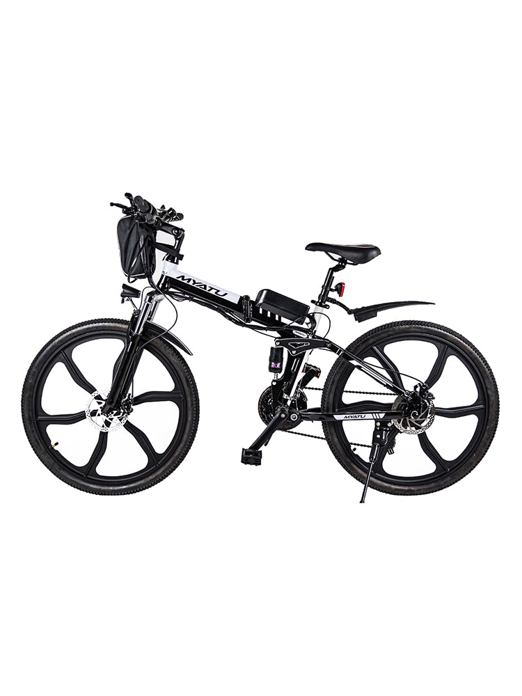 26" integrerat hjul 36V 10,4AH 250W 21-växlad mountainbike Elcykel hopfällbar cykel