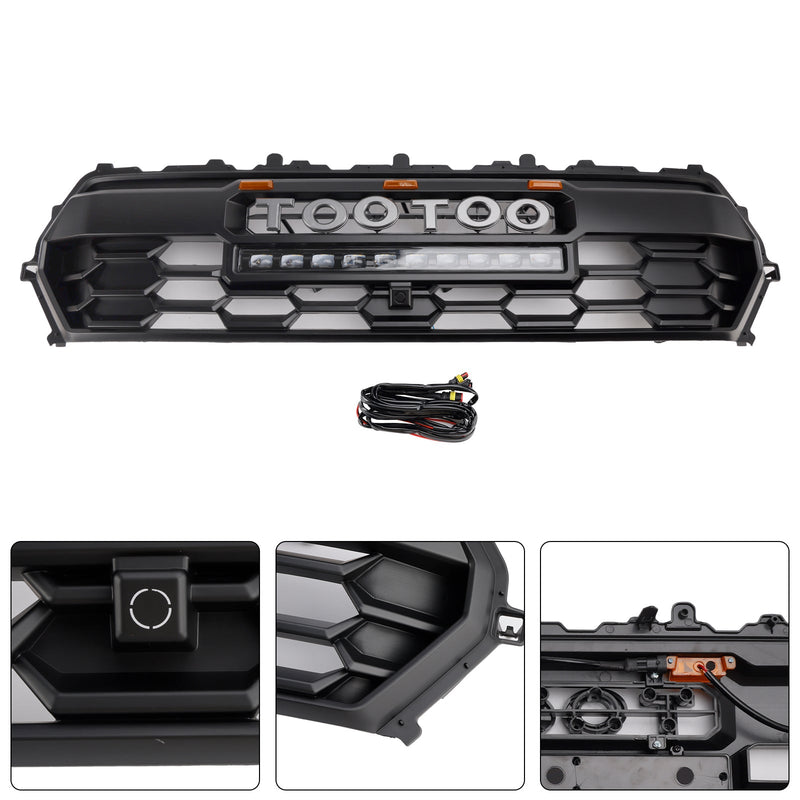 Toyota Tacoma ab Baujahr 2024 mit LED-Beleuchtung und Lichtleiste, schwarzer Frontstoßstangengrill