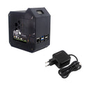 Conjunto de ventilador de torre vertical para Raspberry Pi 5 com caixa cooler de tela OLED de 0,96 polegadas