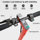 8,5" skládací elektrická koloběžka s aplikací, 350 W, dojezd 35 km, 30 km/h, dojíždění do města, červená