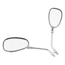 Paar schwarze M10-Rückspiegel für Yamaha V-Star XVS650 1998-2004 XVS1100 00-09