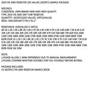 2625ks 2010 5% SMD čip SMT Resistor 105 Valores Vzorkovnice YAGEO DIY sady