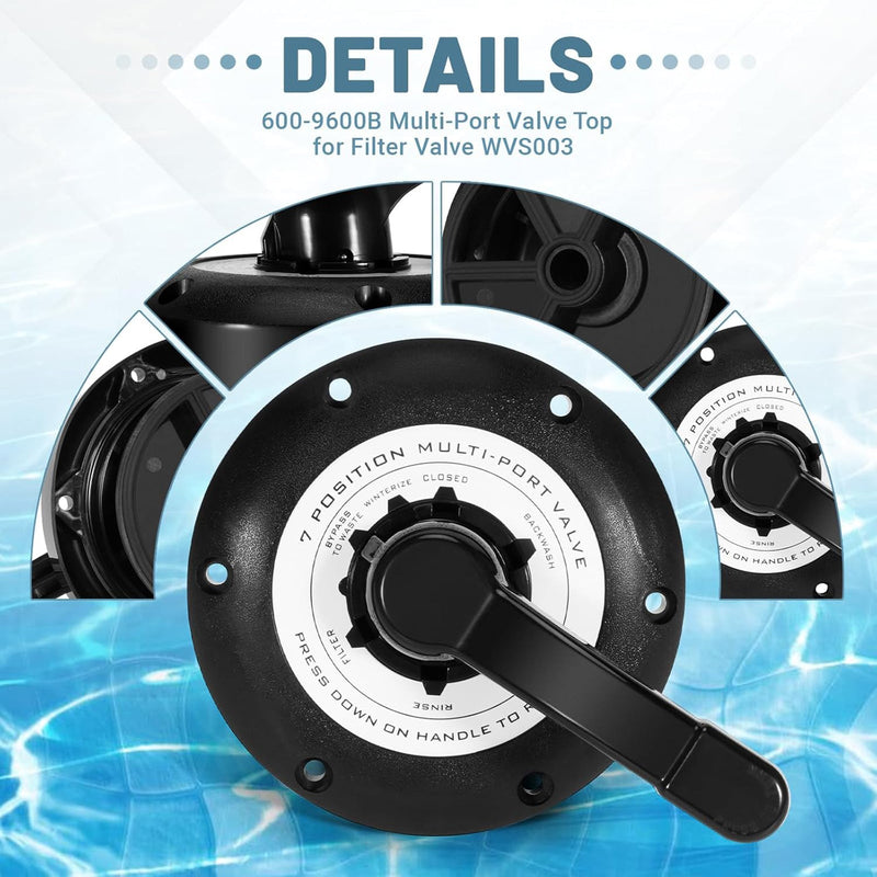 Uudelleenkäytettävä venttiili yli 600-9600B vesiväylän hiekka-suodatinventtiilille