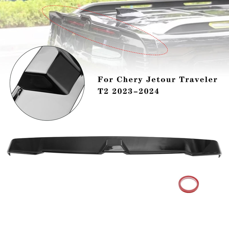 2023-2024 Chery Jetour Traveler T2 Czarny tylny spoiler dachowy o wysokim połysku