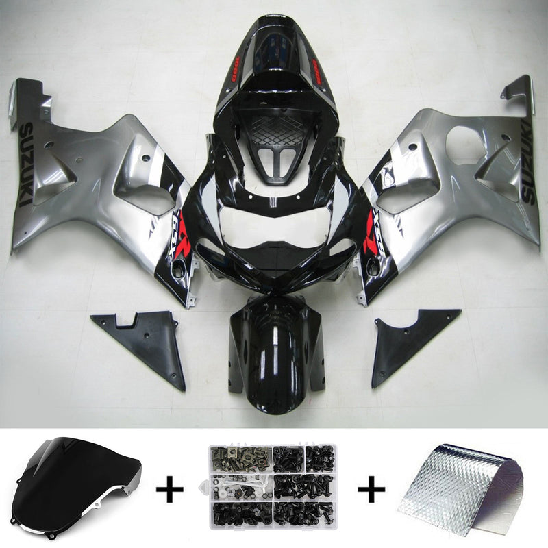 2000-2002 Suzuki GSXR1000 K1 K2 salgssett for injeksjon karosseri plast ABS