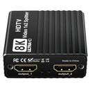 8K HDMI 1 zu 2 Splitter HD2.1 8K60hz/4K120hz/1080P240hz mit EDID Splitter 1x2