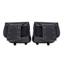 Universell sadelväska sida förvaringssvåse pu bagage svart 28L för motorcykel