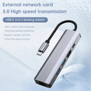 5 in 1 TYPE-C auf USB3.0*1+USB2.0*1+PD100W/USB-C Daten+HDMI+100M Netzwerkkarte iPad