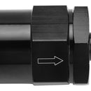 Adaptador de filtro de sistema de combustible en línea AN6 negro con elemento filtrante de 30 micrones