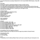 Sada těsnění vidlice s prachovkami pro Honda VT600C Shadow VLX CB700SC 84-07