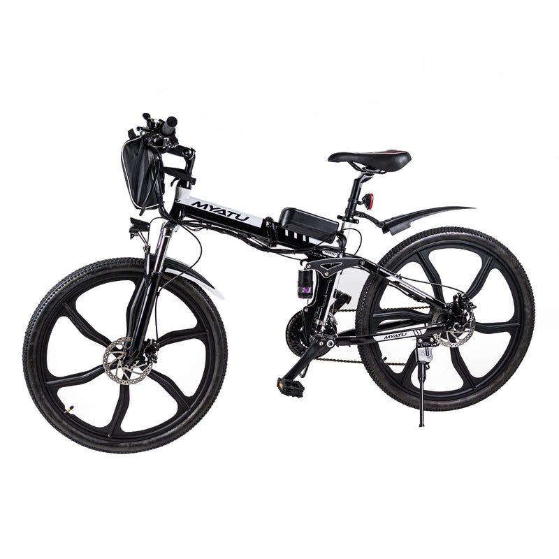 26" integrerat hjul 36V 10,4AH 250W 21-växlad mountainbike Elcykel hopfällbar cykel