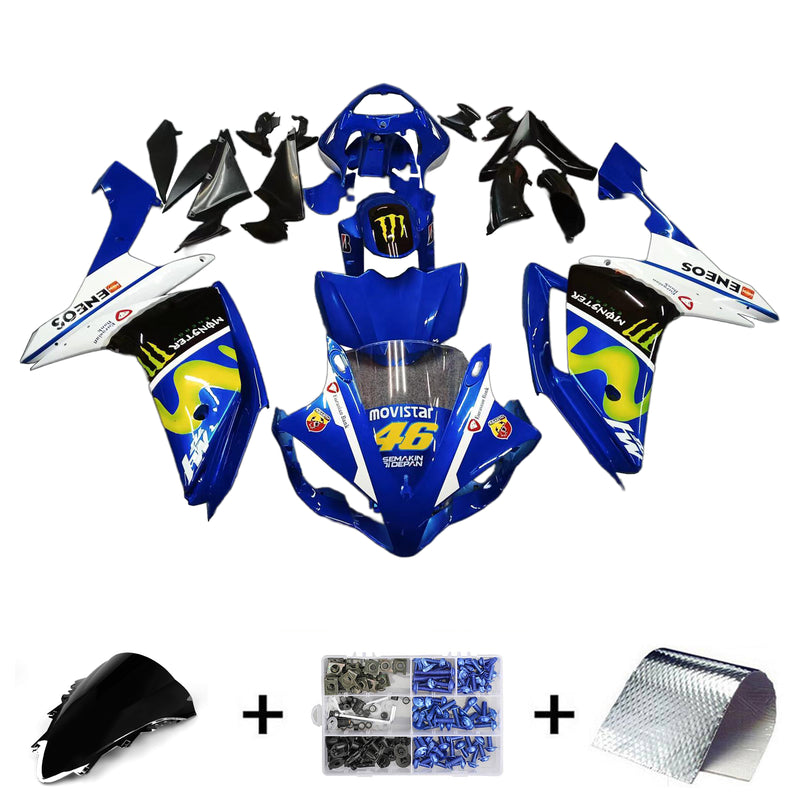 Injection Fairing Kit Karosseri Plast ABS passer for Yamaha YZF-R1 2007-2008