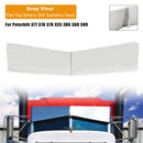 Flache, silberne Sonnenblende für Peterbilt 377, 378, 379, 335, 386, 388, 389