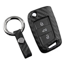 Autoschlüsselhülle aus Leder und Silikon mit Schnalle für Volkswagen Golf MK7