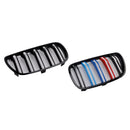 2 Stück Frontstoßstangengrill in Hochglanzschwarz passend für BMW X3 E83 2007-2010 LCI