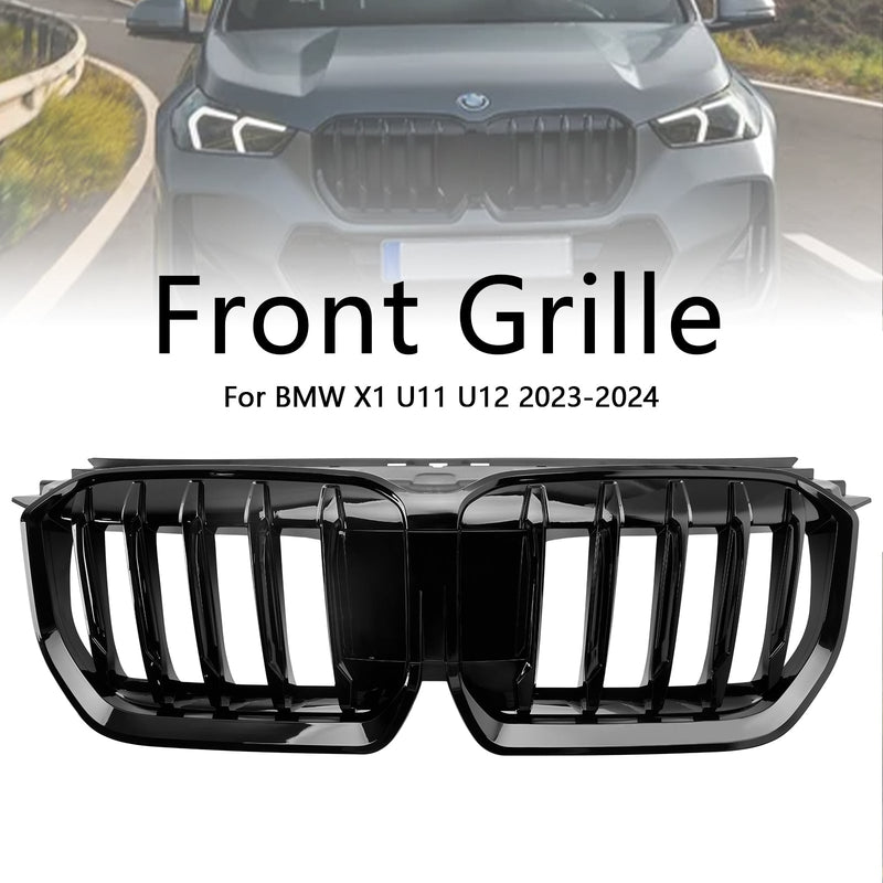 2023-2024 BMW X1 U11 U12 Glanssvart främre stötfångare njurgaller