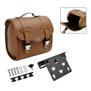 Set Schnellverschluss-Satteltaschen mit Halterung, Gepäckaufbewahrung, braun, für Motorrad
