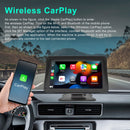 7-tommers multifunksjonsspiller med CarPlay, Apple AirPlay og Android projeksjonskamera
