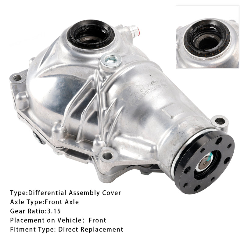 2014–2016 BMW 428I XDRIVE BASE 2.0L L4-Gas-Fronterachs-Diferencial Carrier 31517588251 31508635861