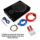8" 600W bil subwoofer forsterker under setet høyttaler lyd subwoofer slank boks USA