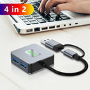 4-in-2 Type-C + USB-USB3.2*4-liitäntä Hub Adapter Dock MacBook iPad 15:lle