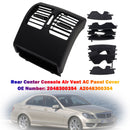 Abdeckung für die Lüftungsdüsen der hinteren Mittelkonsole der Mercedes-Benz C-Klasse W204 (2007–2014), schwarz