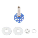 M6 Kunststoff Custom Kopf Würfel Nummernschild Rahmen Schrauben Bolzen Hardware Blau X4