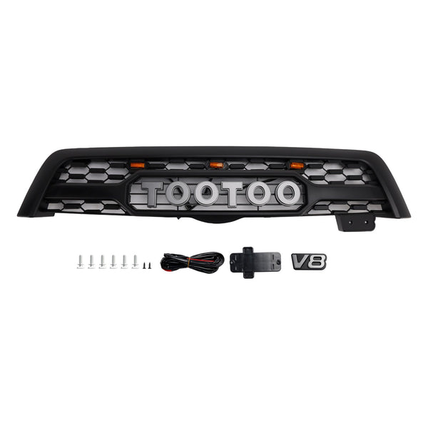 Frontstoßstangengrill in Mattschwarz, passend für Toyota Sequoia 2005-2007 mit LED-Beleuchtung