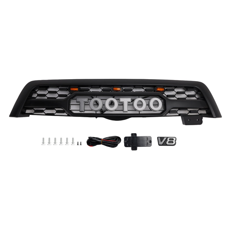 Frontstoßstangengrill in Mattschwarz, passend für Toyota Sequoia 2005-2007 mit LED-Beleuchtung