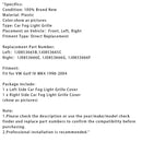 1998-2004 VW Golf IV MK4 1 Par av frontväte Skärmlingsljus Grill Cover 1J085365B 1J085366E